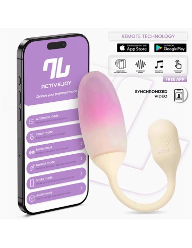NexEgg Huevo Vibrador Silicona Doble capa App Beige Rosa