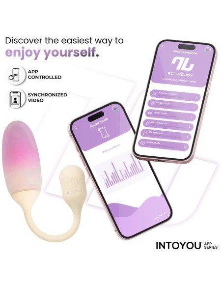 NexEgg Huevo Vibrador Silicona Doble capa App Beige Rosa