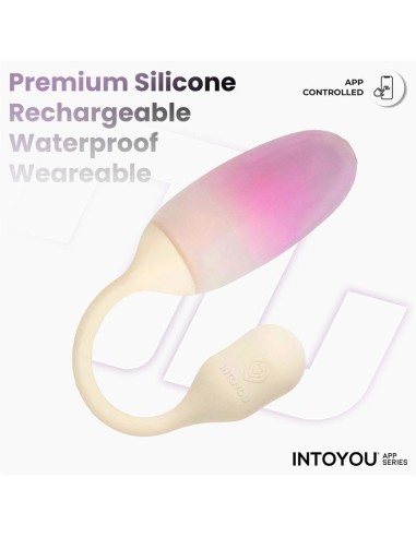 NexEgg Huevo Vibrador Silicona Doble capa App Beige Rosa