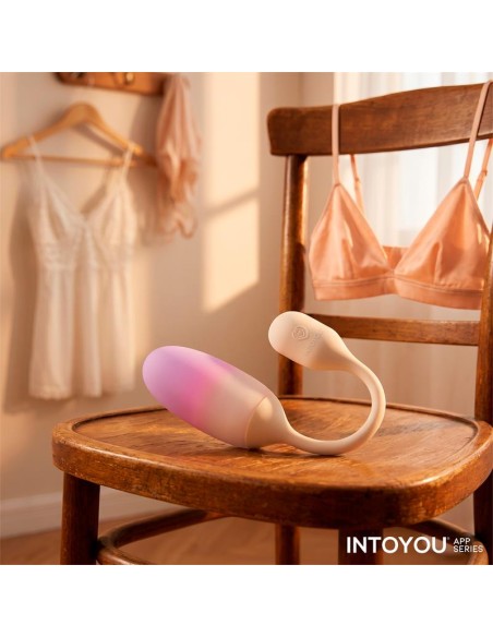 NexEgg Huevo Vibrador Silicona Doble capa App Beige Rosa