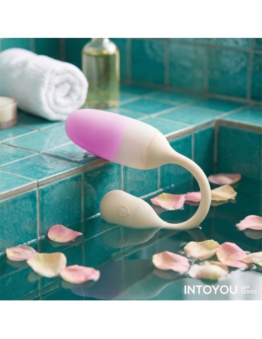 NexEgg Huevo Vibrador Silicona Doble capa App Beige Rosa