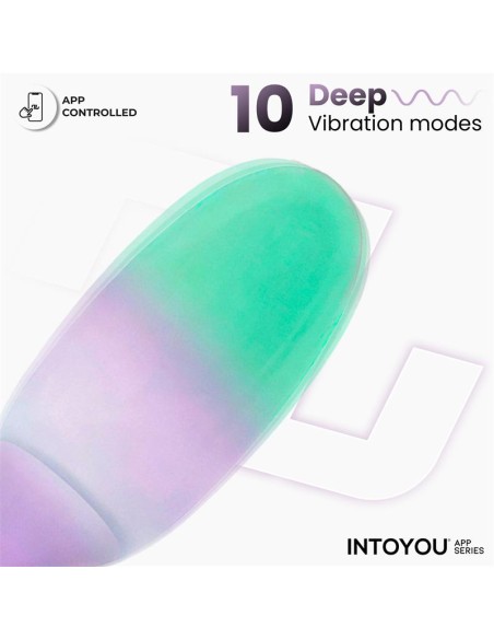 NexEgg Huevo Vibrador Silicona Doble capa con App Lila Pistacho