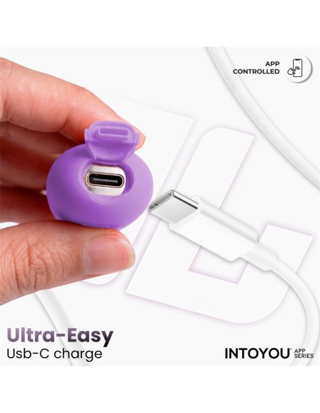 NexEgg Huevo Vibrador Silicona Doble capa con App Lila Pistacho