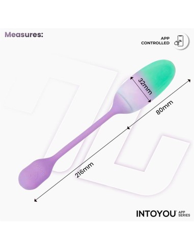 NexEgg Huevo Vibrador Silicona Doble capa con App Lila Pistacho
