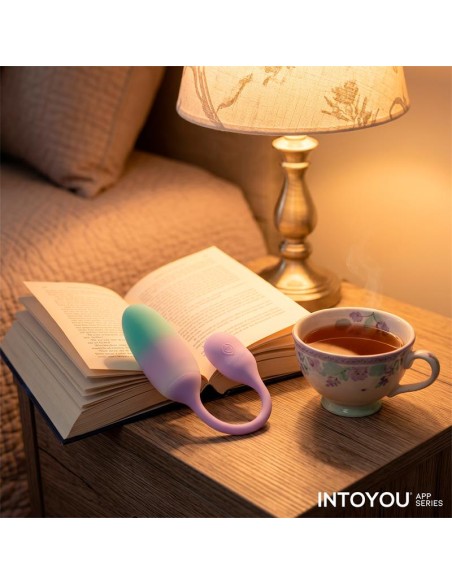 NexEgg Huevo Vibrador Silicona Doble capa con App Lila Pistacho