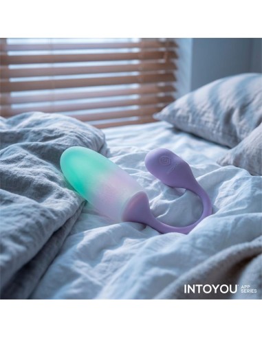 NexEgg Huevo Vibrador Silicona Doble capa con App Lila Pistacho