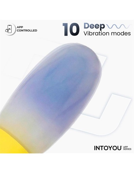 NexEgg Huevo Vibrador Doble Capa Silicona App Amarillo Purpura