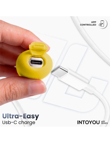 NexEgg Huevo Vibrador Doble Capa Silicona App Amarillo Purpura