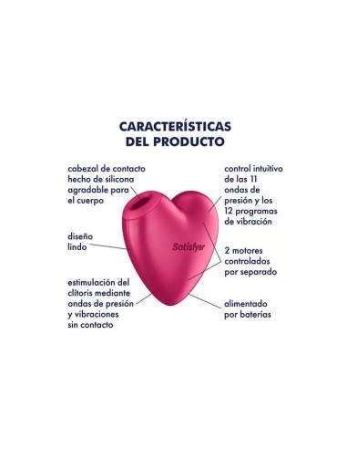 Cutie Heart Succionador de Clitoris Battery Series