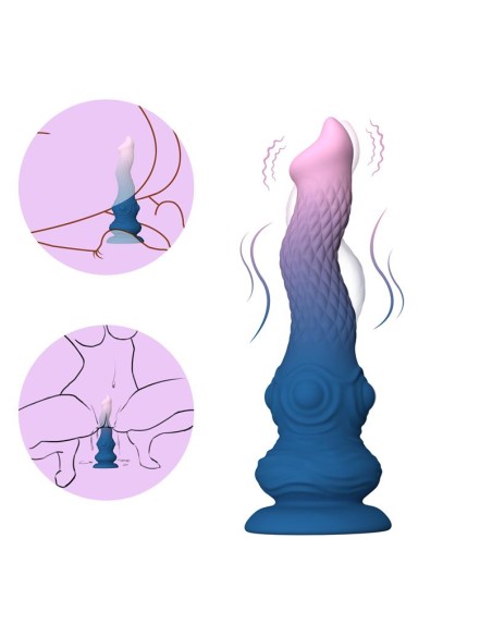 Dildo Fantasia Vibracion Oscilacion y Ventosa 233 cm