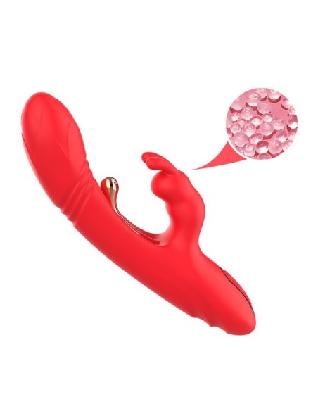 Vibrador Tickler con Thrusting Silicona Liquida