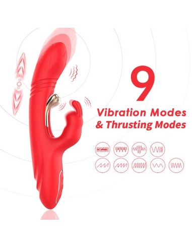 Vibrador Tickler con Thrusting Silicona Liquida