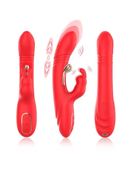 Vibrador Tickler con Thrusting Silicona Liquida