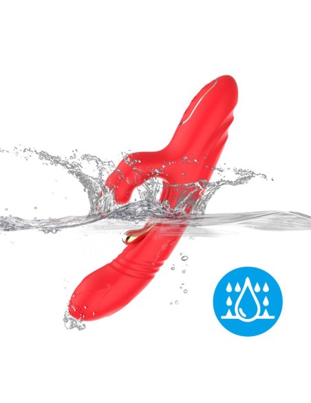 Vibrador Tickler con Thrusting Silicona Liquida