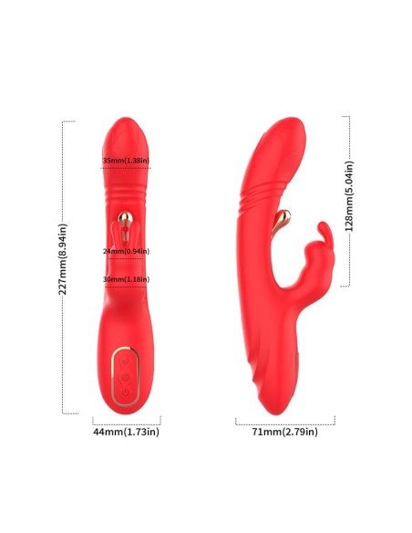 Vibrador Tickler con Thrusting Silicona Liquida