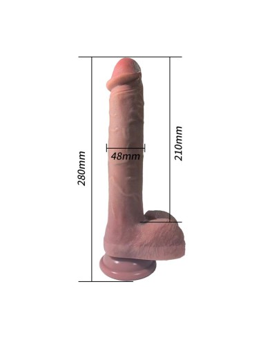 Dildo con vibracion Thrusting y Calor 28 cm