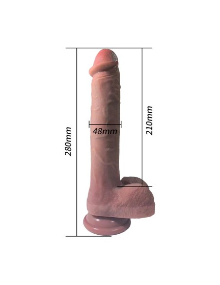 Dildo con vibracion Thrusting y Calor 28 cm