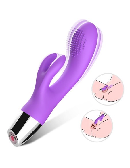 Vibrador Conejito Flexible Purpura