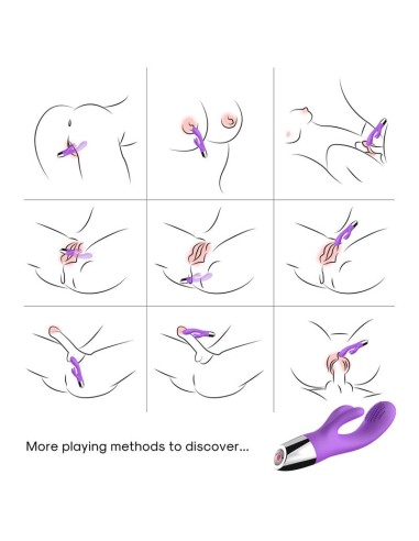 Vibrador Conejito Flexible Purpura