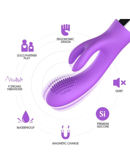 Vibrador Conejito Flexible Purpura