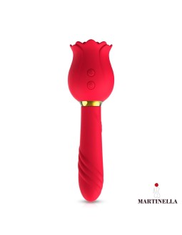 Rosa con Succion y Vibrador 2 en 1 2