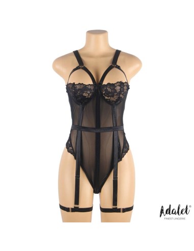 Ariana Body con Liguero y Ligas Negro