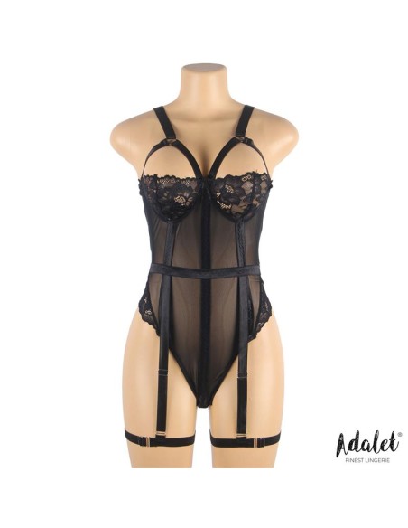 Ariana Body con Liguero y Ligas Negro