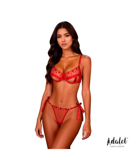 Edwina Set de Tanga y Sujetador Rojo