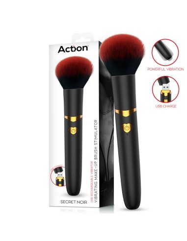 Secret Noir Estimulador Brocha de Maquillaje con Vibracion Negro