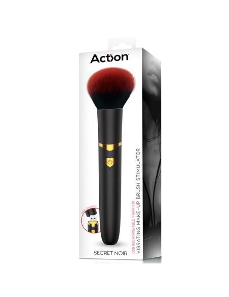 Secret Noir Estimulador Brocha de Maquillaje con Vibracion Negro
