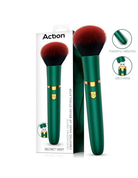 Secret Vert Estimulador Brocha de Maquillaje con Vibracion Verde