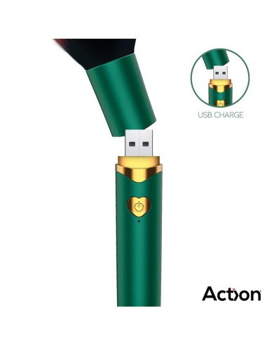 Secret Vert Estimulador Brocha de Maquillaje con Vibracion Verde