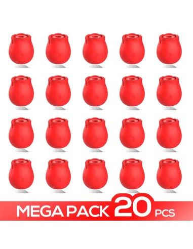 Megapack 20 Rosa Estimuladora con Succion
