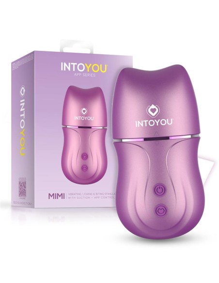 Mimi Estimulador con Licking Biting Succion y Vibracion USB C con APP
