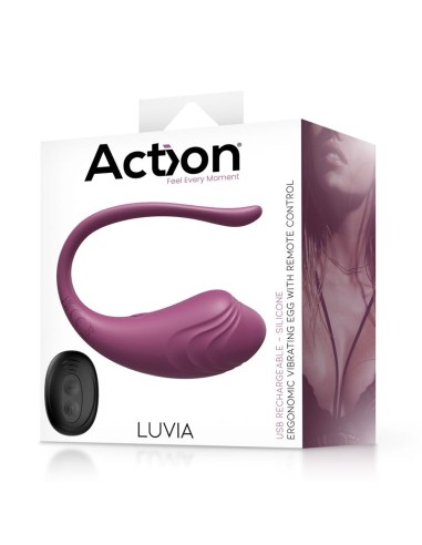 Luvia Huevo Vibrador con Control Remoto USB Purpura