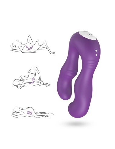Vibrador Doble para Parejas Purpura