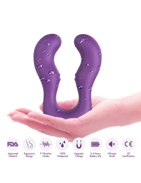 Vibrador Doble para Parejas Purpura