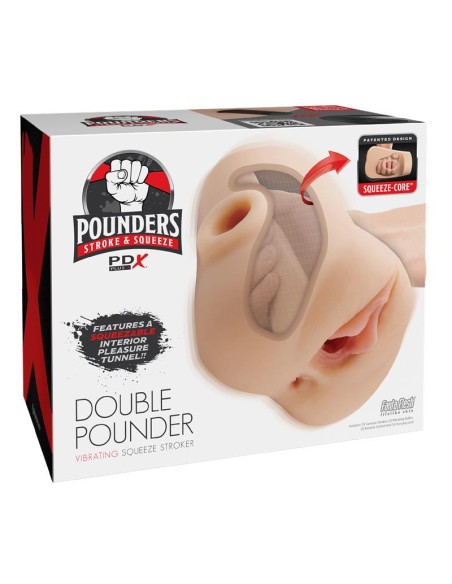 Masturbador con Vibracion Double Pounder