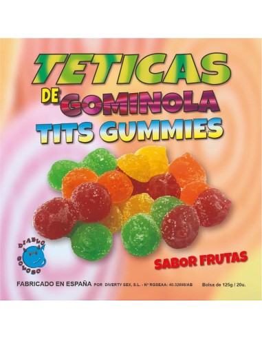 Caja de Gominolas Forma de Pecho Sabor Fruta