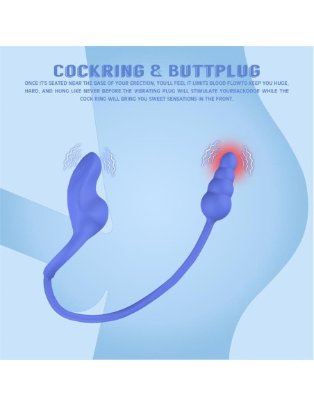 Dally Plug Anal con Anillo con Vibracion
