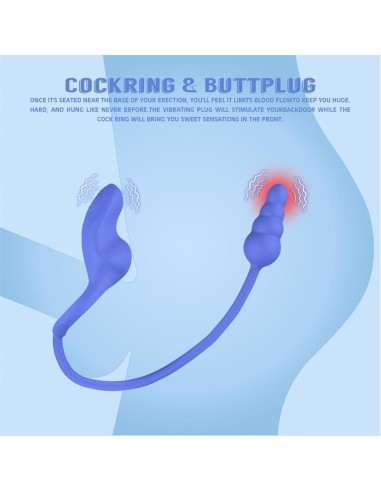 Dally Plug Anal con Anillo con Vibracion