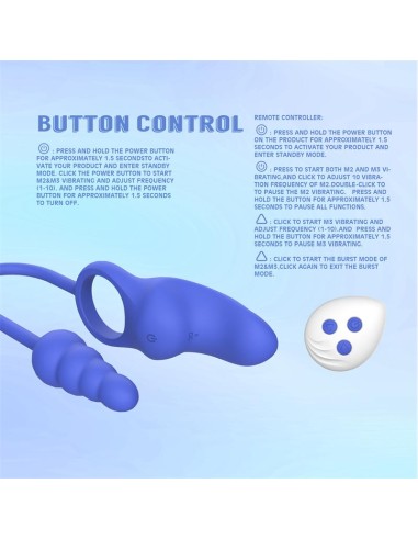 Dally Plug Anal con Anillo con Vibracion