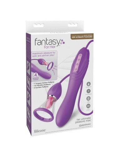 Estimulador con Lengua Succion y Vibracion Her Ultimate Pleasure Max