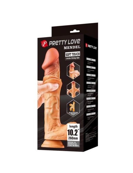 Mendel Dildo Realista Piel Deslizante Retractil 26 cm