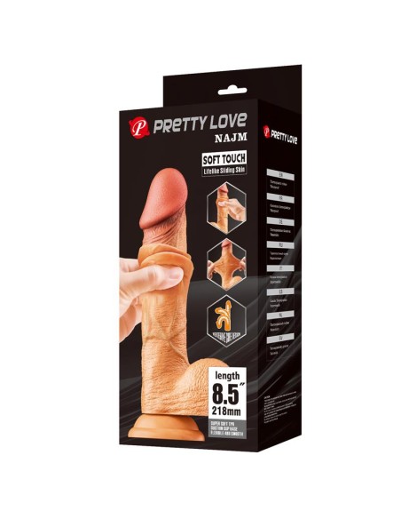 Najm Dildo Realista Piel Deslizante Retractil 218 cm