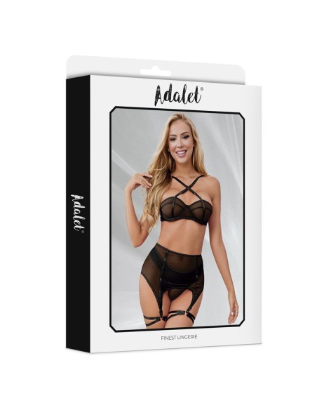 Aria Set Sujetador Tanga Ligero y Ligas