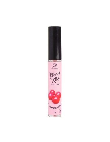 Lip Gloss Vibrant Kiss Sabor Chicle de fresa 7g