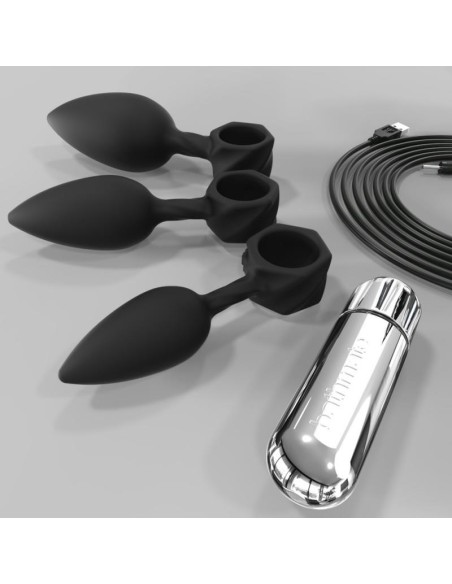 Set de 4 Plugs Entrenamiento Anal con Vibracion Set de 4 Plugs Entrenamiento Anal con Vibracion