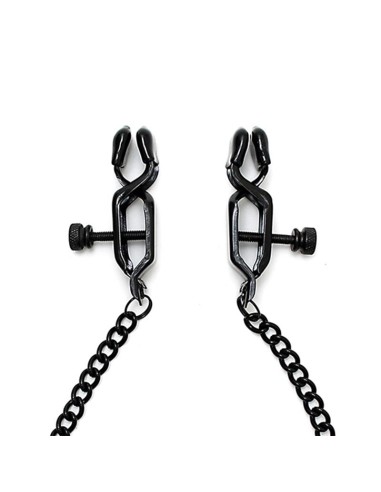 Pinzas para Pezones con Cadena Color Negro