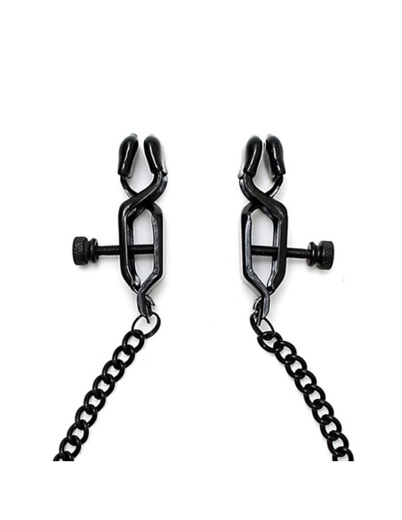 Pinzas para Pezones con Cadena Color Negro